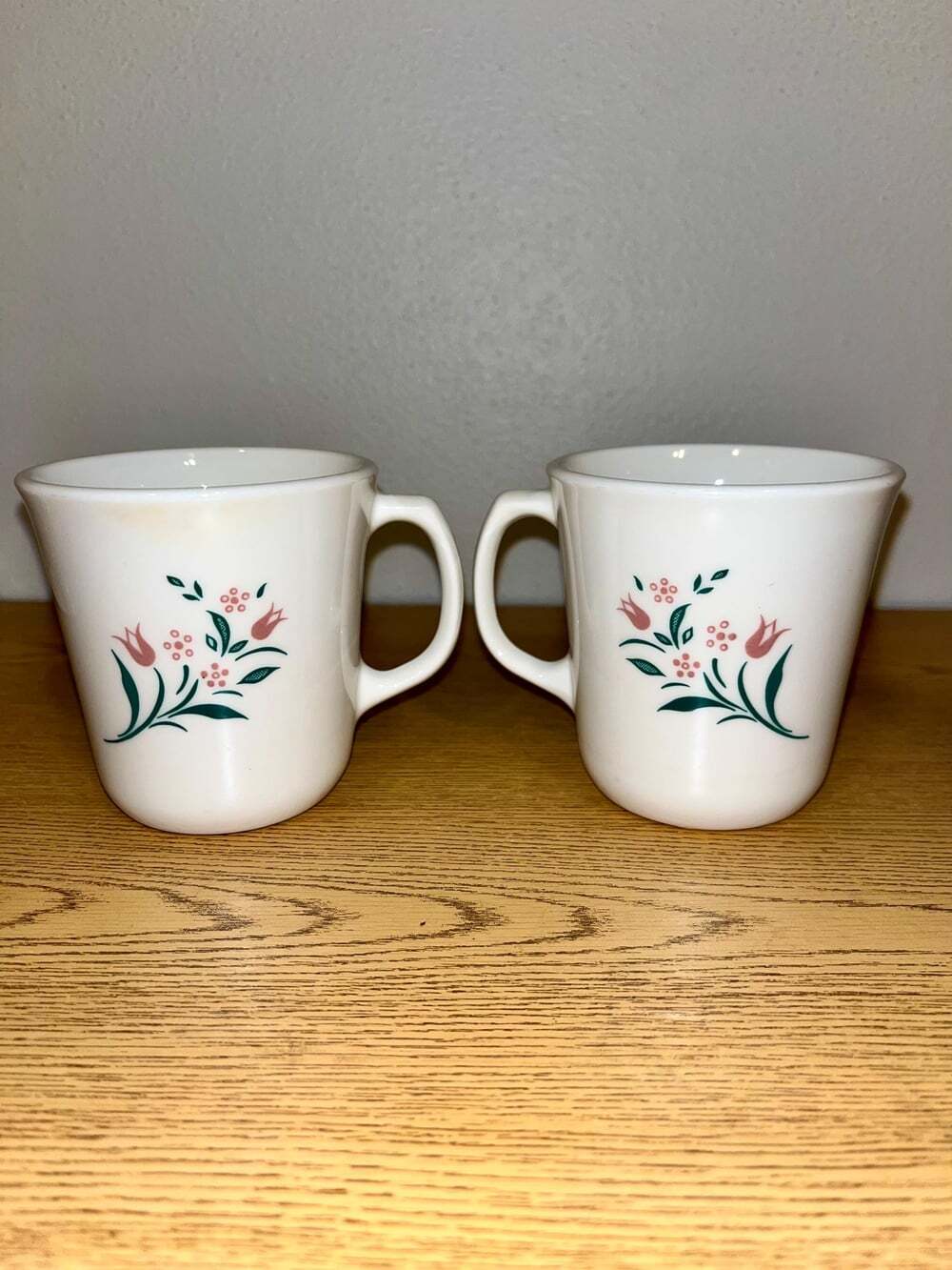 Set of 7 Vintage Corning Rosemarie Coffee Mugs – Floral Retro Charm